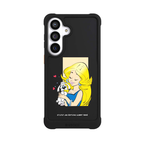 Samsung Galaxy S26+ NIVOmax Falbala et Idéfix Amoureux Transparent