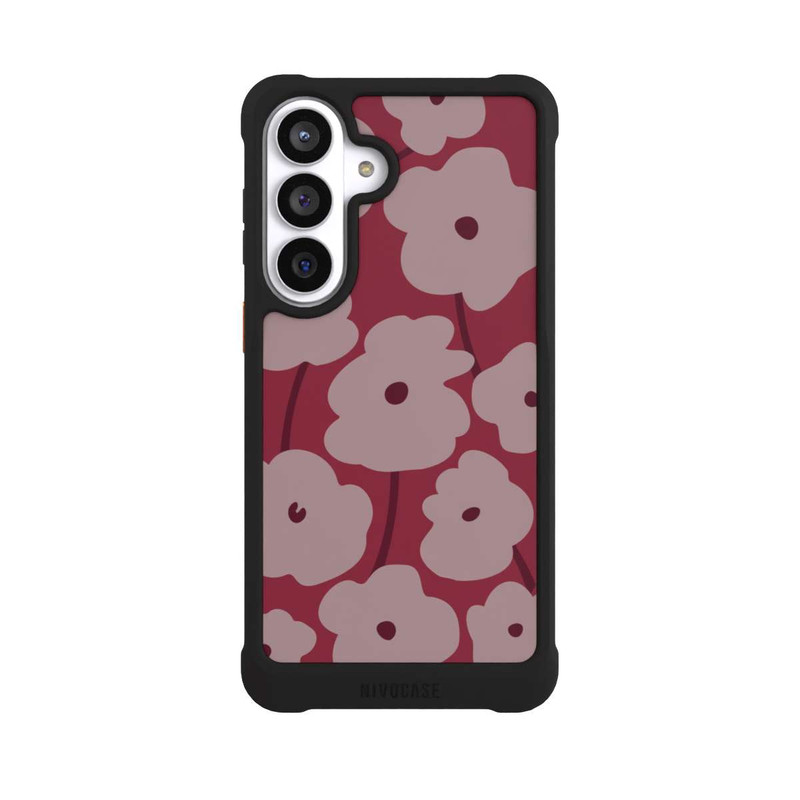 Galaxy S26+ NIVOmax Minimalistische Blumen Bordeaux