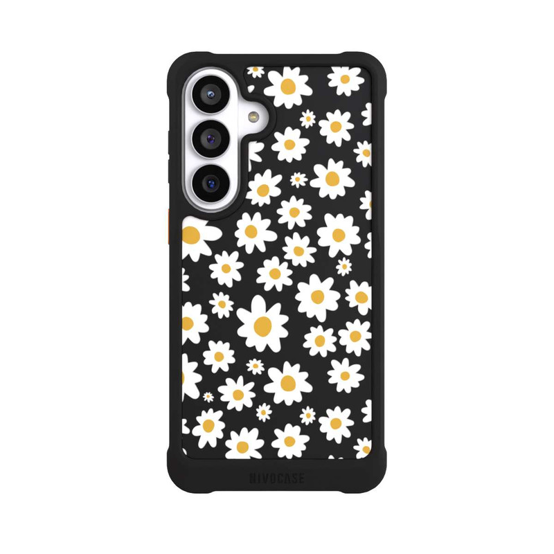 Galaxy S26+ NIVOmax Daisy Flower Seamless Pattern Transparent
