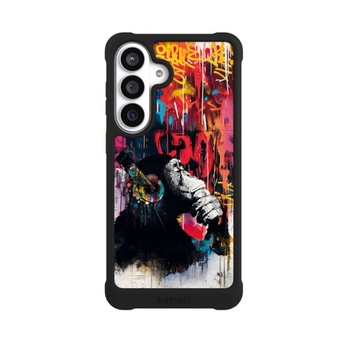 Samsung Galaxy S26+ NIVOmax Affe Stereo Kopfhörer Graffiti Street Art Blau