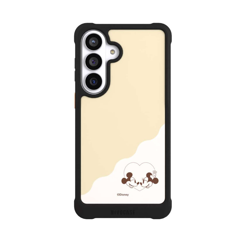 Galaxy S26+ NIVOmax Mickey and Minnie Love Heart Beige