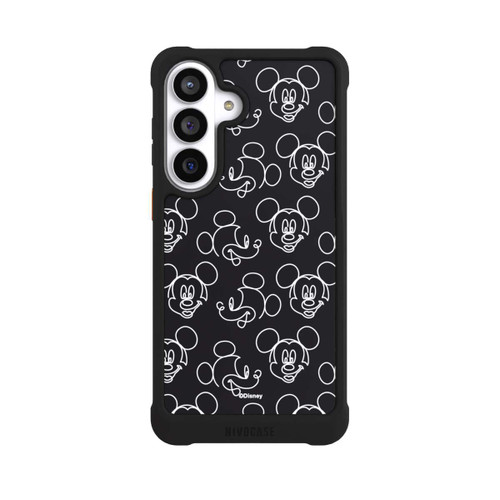 Samsung Galaxy S26+ NIVOmax Disney Mickey Faces Black Line Art Pattern