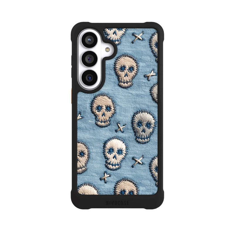 Galaxy S26+ NIVOmax Skulls on Jeans Pattern
