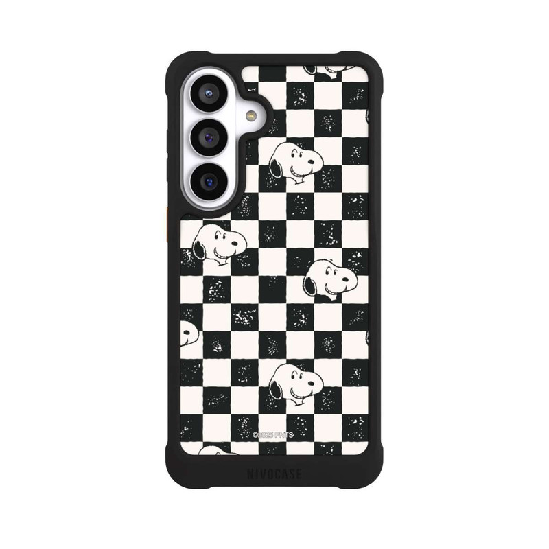 Galaxy S26+ NIVOmax Snoopy Heads Checked Pattern