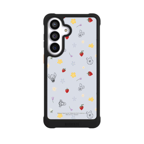 Samsung Galaxy S26+ NIVOmax Winnie Puuh und Freunde Erdbeer Muster Blau