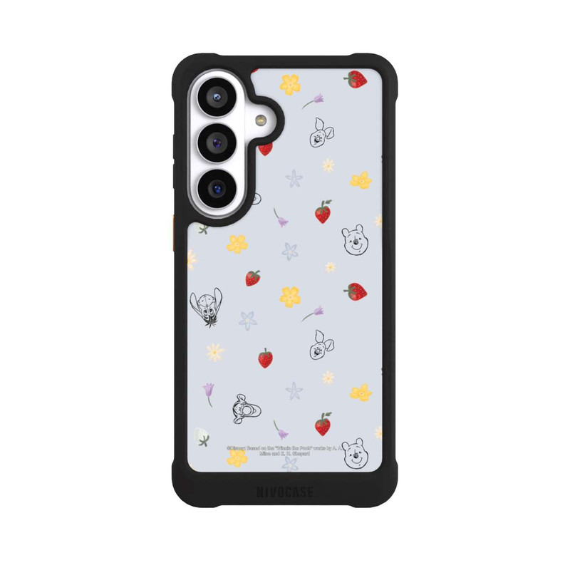 Galaxy S26+ NIVOmax Winnie Puuh und Freunde Erdbeer Muster Blau