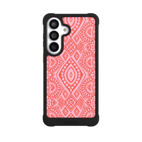 Samsung Galaxy S26+ NIVOmax Boho Geometric Intricate Tribal Design in Shades of Pink