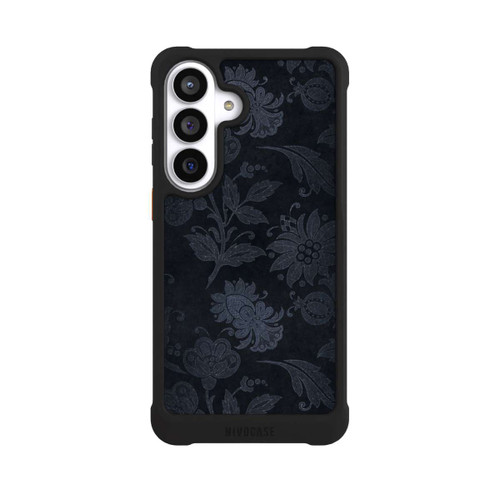 Samsung Galaxy S26+ NIVOmax  Silberne Blumen auf Samt