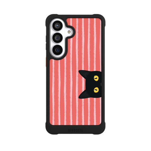 Samsung Galaxy S26+ NIVOmax Schwarze Katze Gestreift Orange
