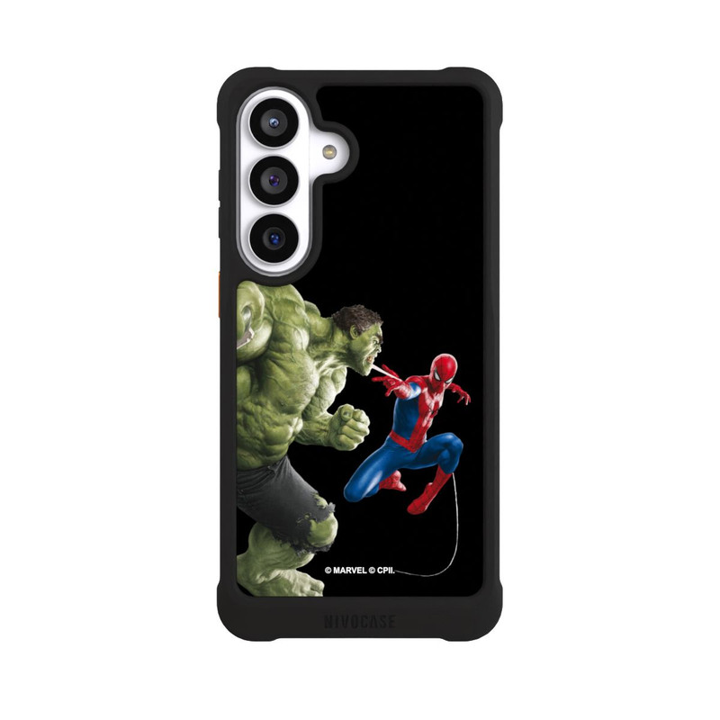 Galaxy S26+ NIVOmax Spider-Man fights Hulk