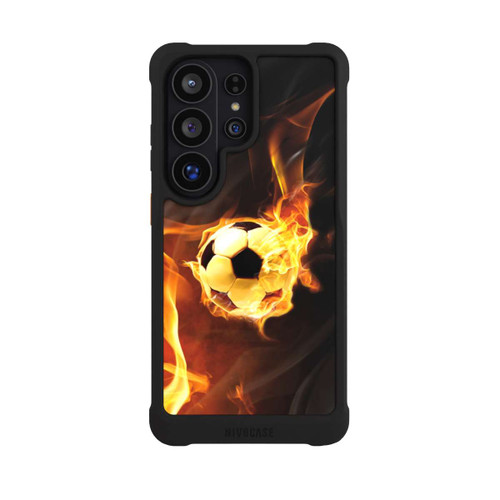 Samsung Galaxy S26 Ultra NIVOmax Fußball in Flammen
