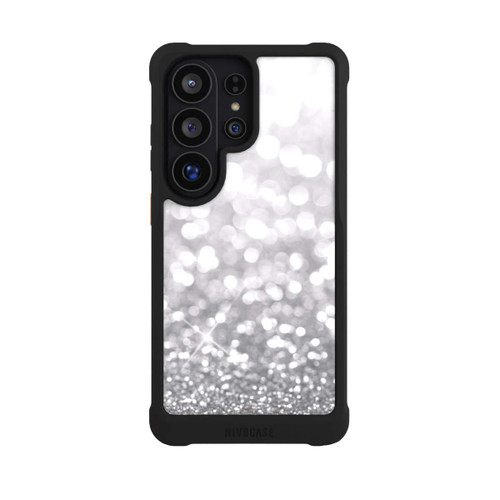 Samsung Galaxy S26 Ultra NIVOmax Pluie de Paillettes Argentées Look