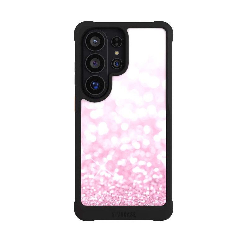 Galaxy S26 Ultra NIVOmax Pluie de paillettes roses look
