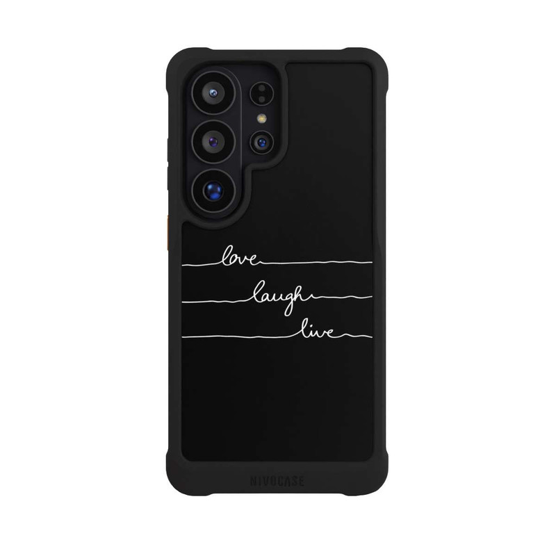 Galaxy S26 Ultra NIVOmax Love Laugh Live weiß/schwarz