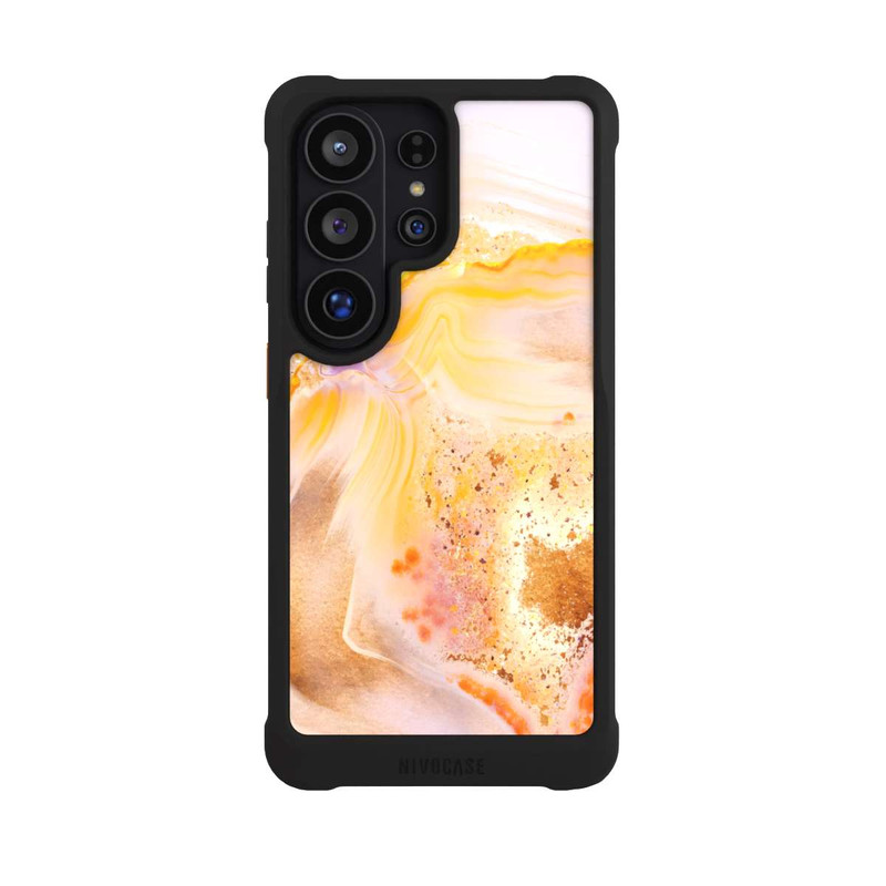 Galaxy S26 Ultra NIVOmax Marbre Orange Scintillant