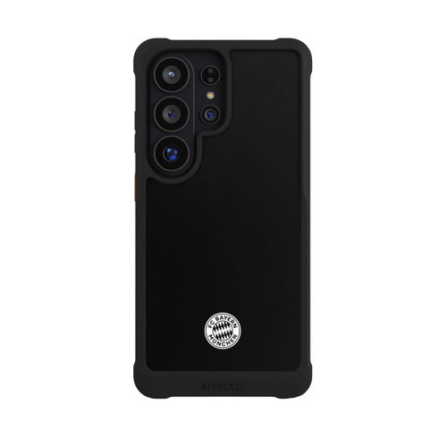 Samsung Galaxy S26 Ultra NIVOmax Klassisches FCB Logo Klein - Weiß auf Schwarz