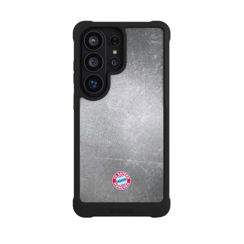 Samsung Galaxy S26 Ultra NIVOmax Klassisches FCB Logo Klein - Bunt auf Metalllook