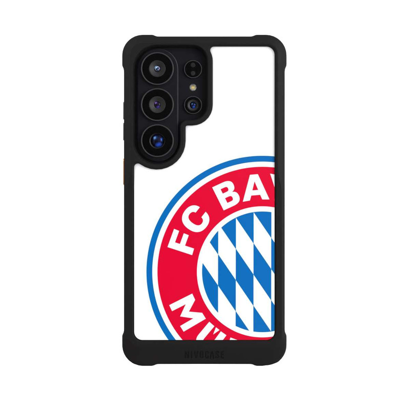 Galaxy S26 Ultra NIVOmax Großes FCB Logo Weiß