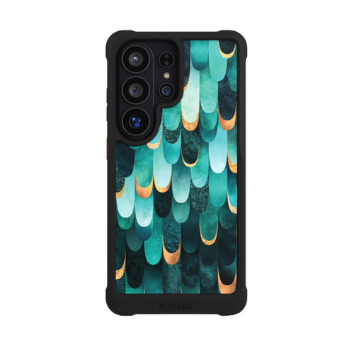 Samsung Galaxy S26 Ultra NIVOmax Gefiedert Türkis Golddruck