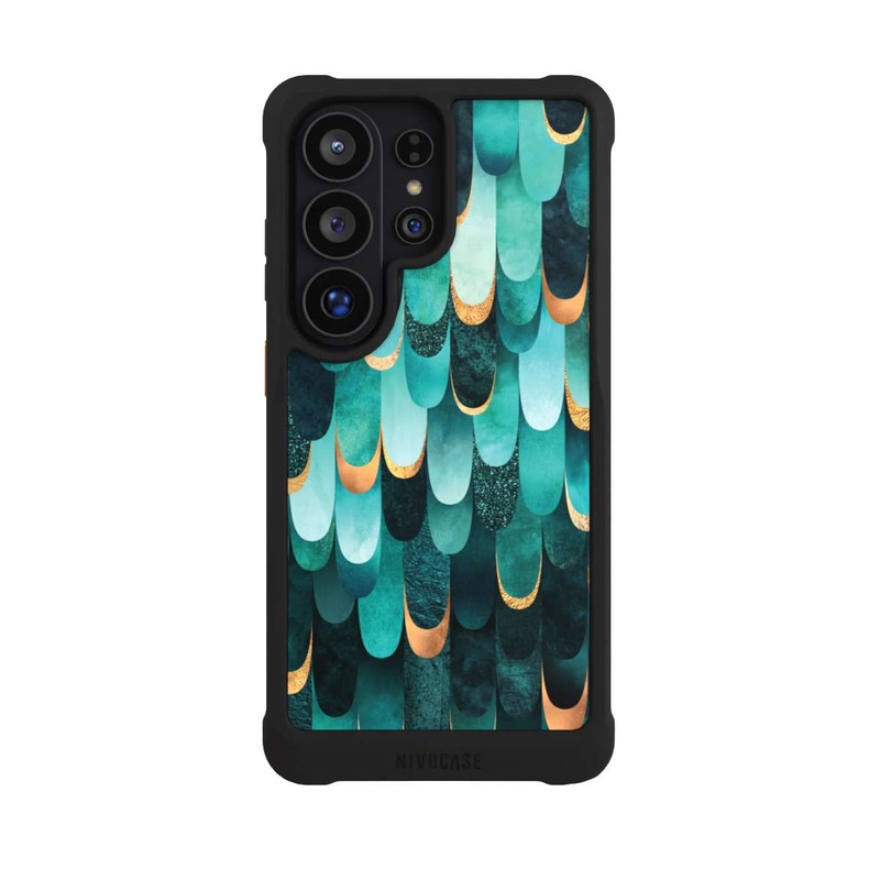 Galaxy S26 Ultra NIVOmax Gefiedert Türkis Golddruck