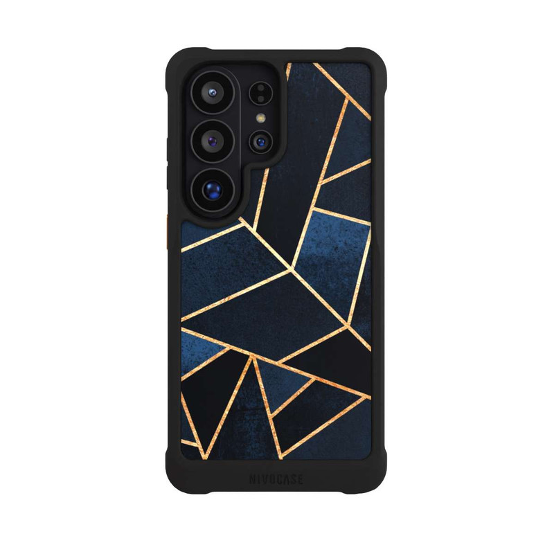 Galaxy S26 Ultra NIVOmax Navy Stein Golddruck