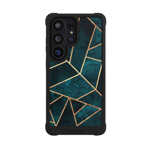 Samsung Galaxy S26 Ultra NIVOmax Tief Blaugrün Stein Gold Druck