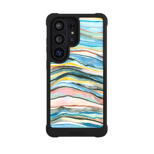 Samsung Galaxy S26 Ultra NIVOmax Watercolor Agate Layers Blue