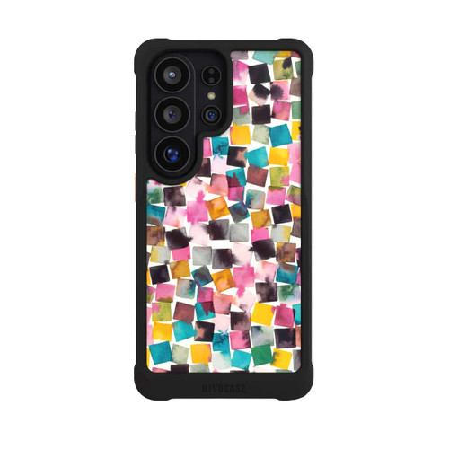 Samsung Galaxy S26 Ultra NIVOmax Watercolor Geometric Plaids Pink