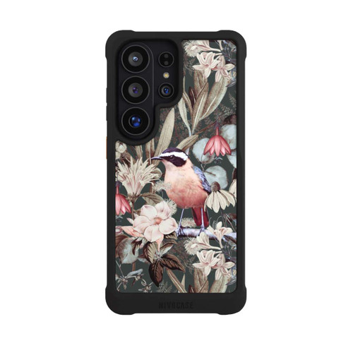 Samsung Galaxy S26 Ultra NIVOmax Orangefarbener Vogel im Vintage Blumenmuster