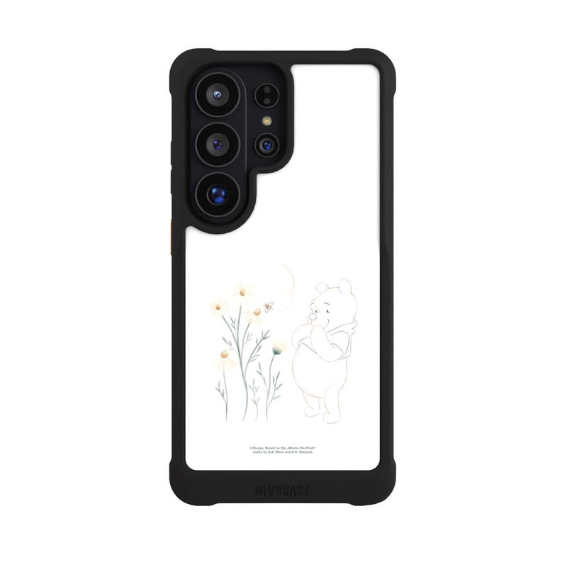 Galaxy S26 Ultra NIVOmax Winnie Puuh sieht sich Gänseblümchen an