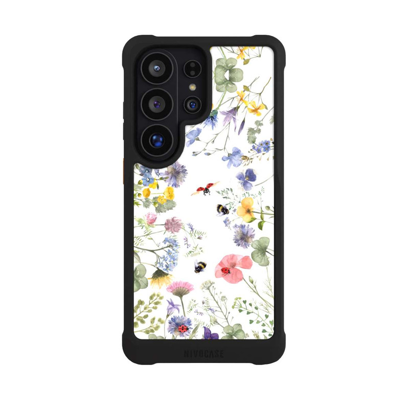 Galaxy S26 Ultra NIVOmax Bunte Frühlingsblumen und Bienen
