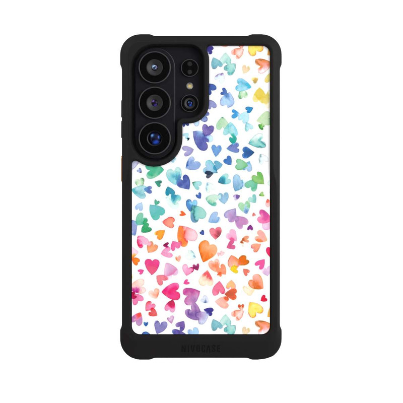Galaxy S26 Ultra NIVOmax Coeurs d'amour aquarelle