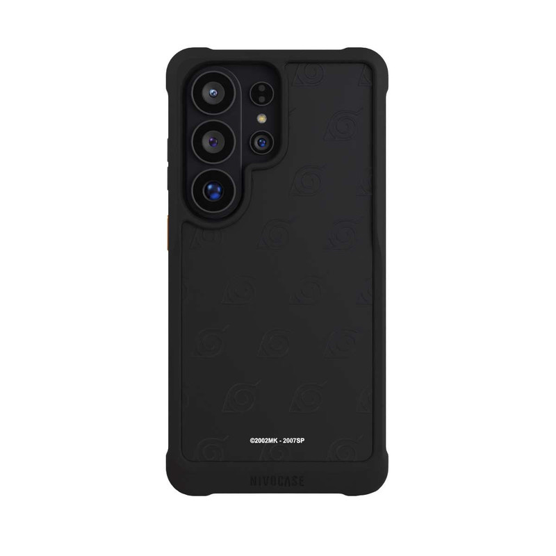 Galaxy S26 Ultra NIVOmax Konoha Pattern Noir sur Fond Transparent