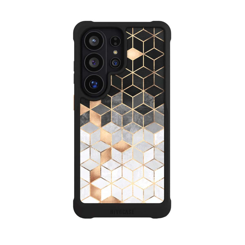 Galaxy S26 Ultra NIVOmax Würfel dunkel und gold