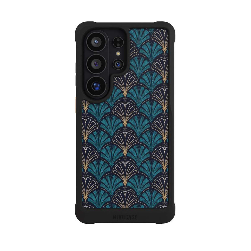 Galaxy S26 Ultra NIVOmax Art Deco Aquamarin Gold
