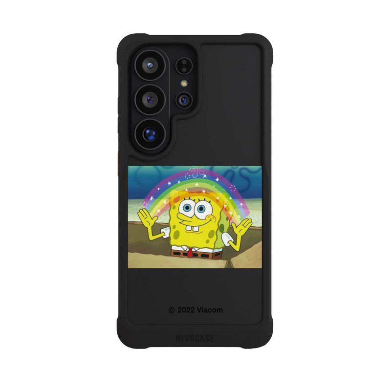 Galaxy S26 Ultra NIVOmax Spongebob - Rainbow Meme transparent