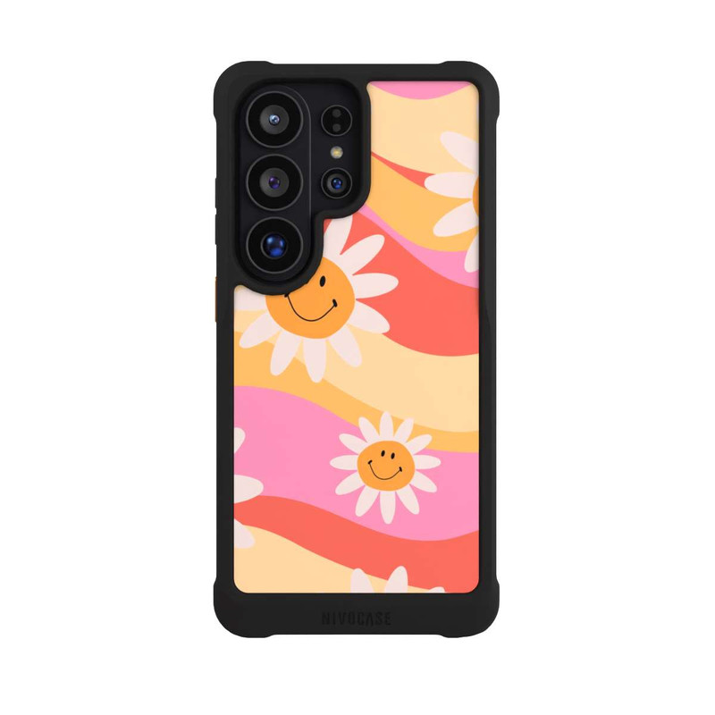 Galaxy S26 Ultra NIVOmax Retro Smiles Orange Colorful