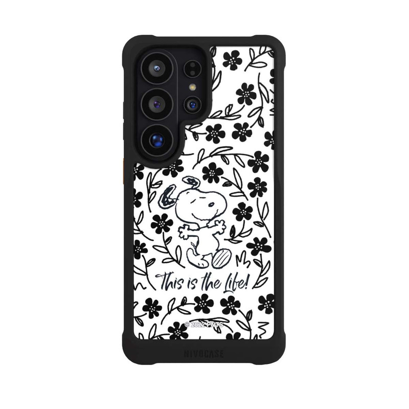 Galaxy S26 Ultra NIVOmax Snoopy schwarz und weiß This Is The Life