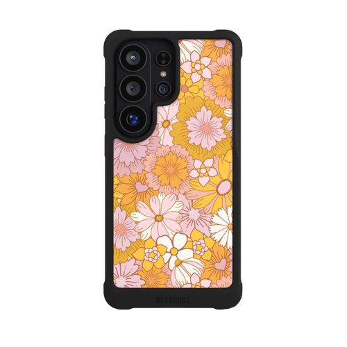 Samsung Galaxy S26 Ultra NIVOmax Retro Flower Walpaper Yellow