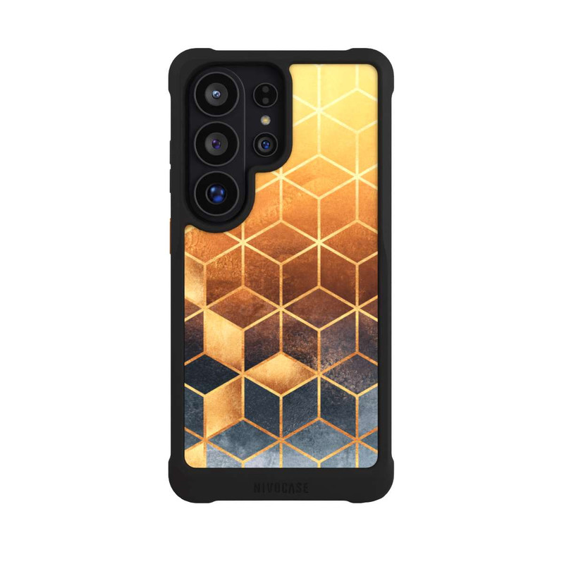Galaxy S26 Ultra NIVOmax Würfel goldener Farbverlauf