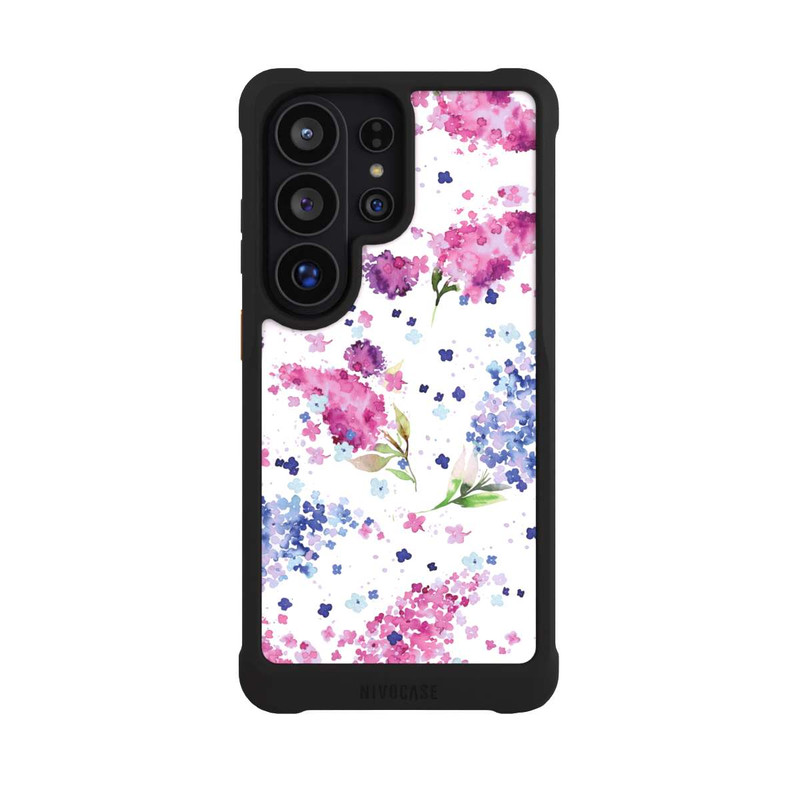 Galaxy S26 Ultra NIVOmax Hortensien Lila und Rosa Blumen