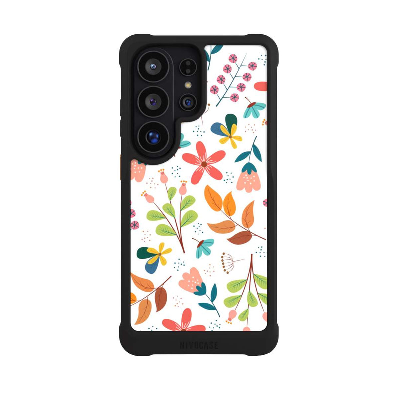 Galaxy S26 Ultra NIVOmax Blüten und Blätter weiß