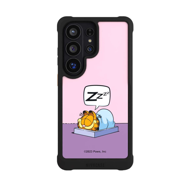 Galaxy S26 Ultra NIVOmax Garfield Attaque de sieste rose