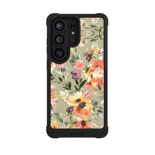 Samsung Galaxy S26 Ultra NIVOmax Malerische tropische Blumen Salbeigrün