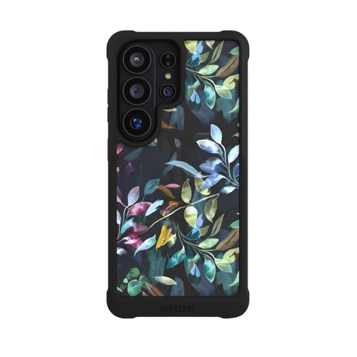 Samsung Galaxy S26 Ultra NIVOmax Mystische Aquarellblätter schwarz