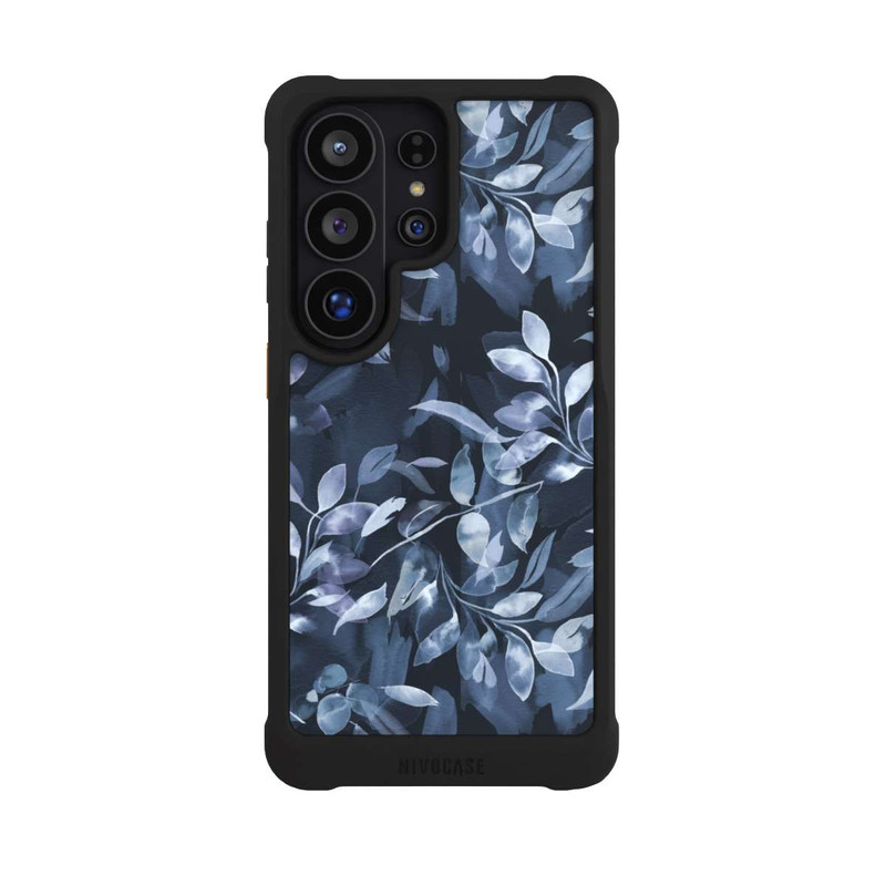 Galaxy S26 Ultra NIVOmax Aquarelle Feuilles Mystiques Marine