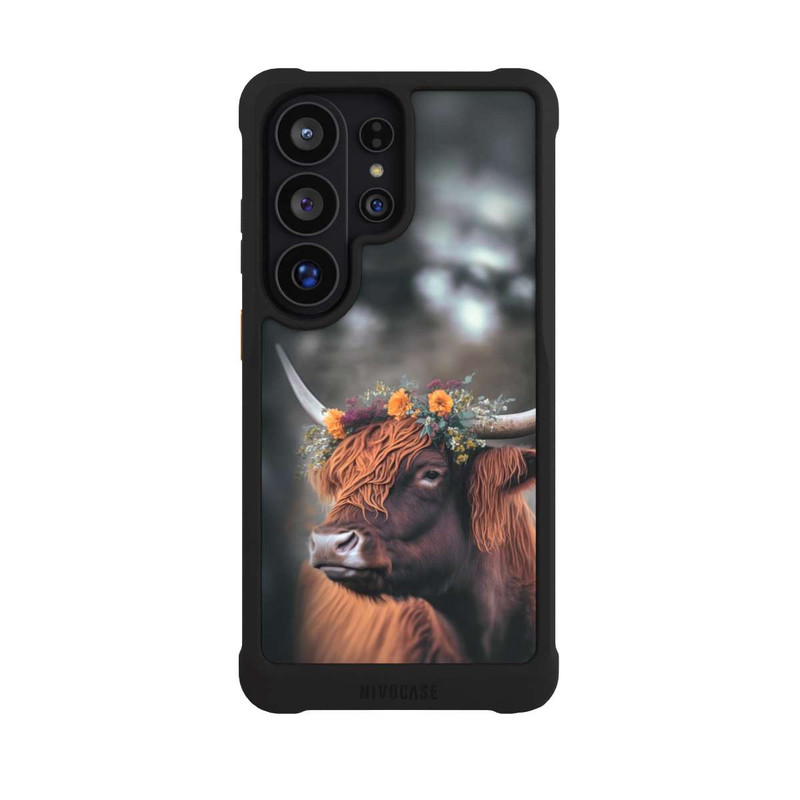 Galaxy S26 Ultra NIVOmax Hochland Rind mit Blumen mit KI