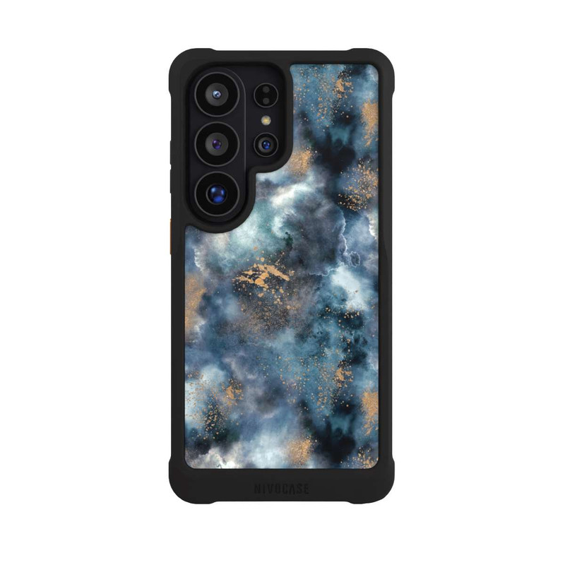 Galaxy S26 Ultra NIVOmax Smoky Marble Watercolor Navy
