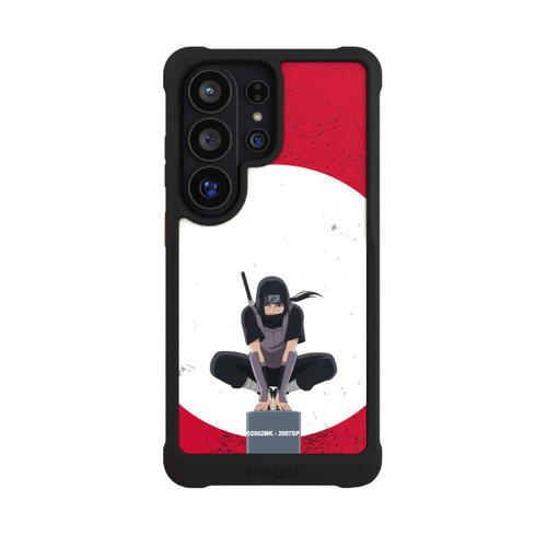 Samsung Galaxy S26 Ultra NIVOmax Itachi Uchiha symbol red background