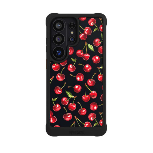 Samsung Galaxy S26 Ultra NIVOmax Cherry Pattern Black with AI